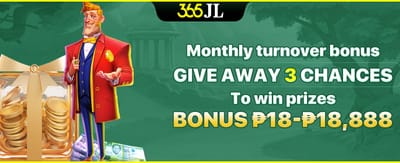 Monthly turnover bonus Give away 3 chances To win prizes Bonus ₱18-₱18,888